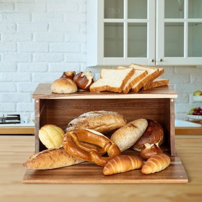 Деревянная коробка для хлеба все в одном устройстве для кухонной сборки натуральный винтажный хлеб хранилище продуктов питания контейнер