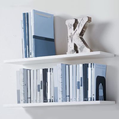 60X20 Белое дерево Декоративная стенка плавучая книжная полка для домашнего декора ванная комната функция
