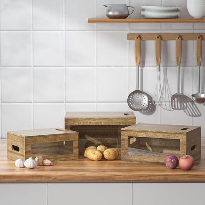 Держите свою кухню в порядке с помощью этого акрилового прозрачного контейнера для чеснока