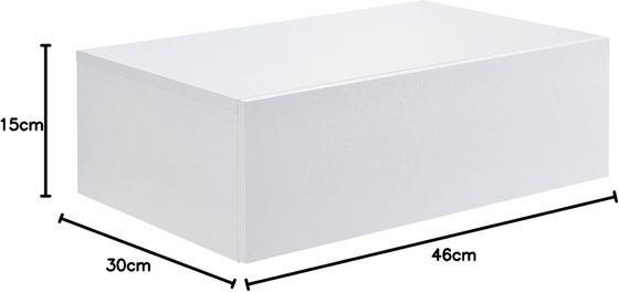 Удобное хранилище в коридоре, плавучая полка из массивного дерева с ящиком 46 х 30 х 15 см