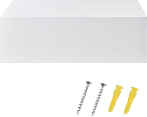 Удобное хранилище в коридоре, плавучая полка из массивного дерева с ящиком 46 х 30 х 15 см