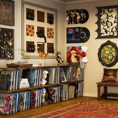 Промышленная полка для хранения пластиковых записей Мебель для хранения пластиковых записей с современным дизайном