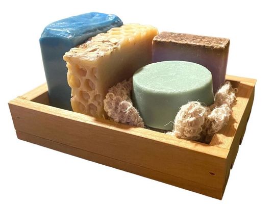 Всесезонный подарочный комплект из деревянного мыла из 14 штук, бесплатное образцовое предложение завтра.