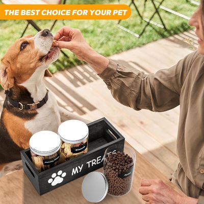 Функциональный дизайн герметичное пищевое устройство для домашних животных для легкого доступа и хранения 6.2 * 6.2 * 4.48