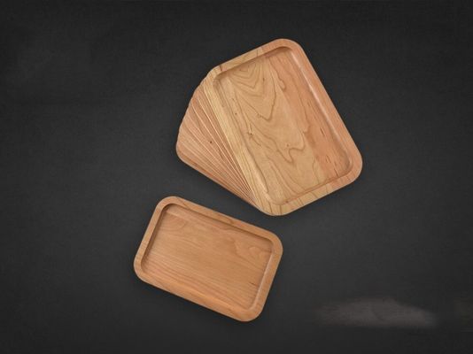 Деревянный обыкновенный цвет настраиваемый сервирующий поднос Лазерные пустые 6X9X0.75 для домашнего убранства