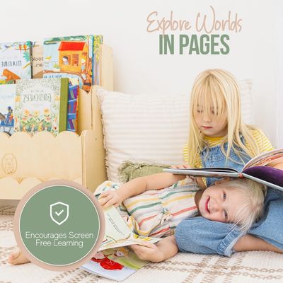 Декорация деревянных стенных полков 3-уровневые книжные полки Монтессори для детей на идеальной высоте