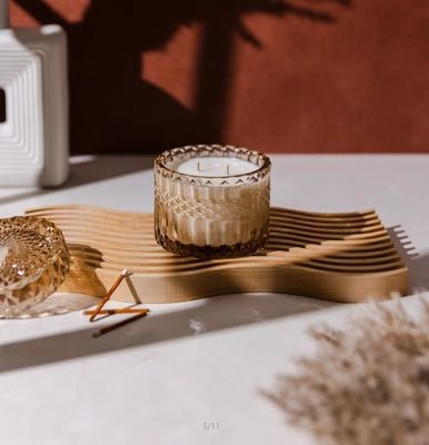 Декоративная кленовая деревянная волнистая панель для современного стиля бохо