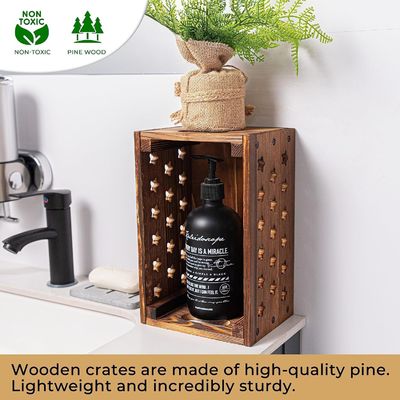 Деревянный ящик для хранения книг с индивидуальным логотипом приемлемый декоративный гнездо Деревянные ящики