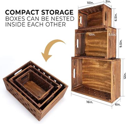 Деревянный ящик для хранения книг с индивидуальным логотипом приемлемый декоративный гнездо Деревянные ящики