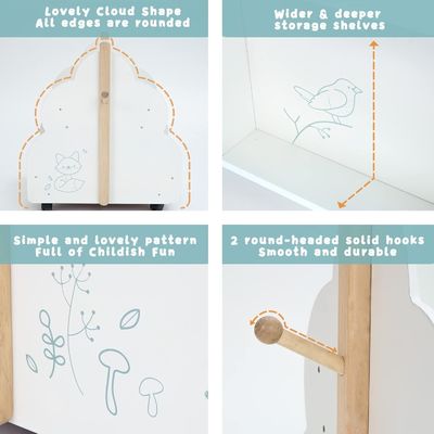 Функциональный дизайн многофункциональная деревянная книжная полка для детских книг