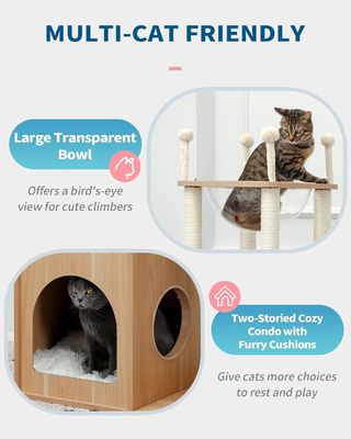 OEM ODM приемлемый прочный Фриско замок Cat Tree Tower Modern 51 Extra Tall Cat Condo