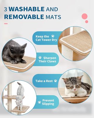 OEM ODM приемлемый прочный Фриско замок Cat Tree Tower Modern 51 Extra Tall Cat Condo