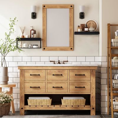 Бассейны Деревянные ванные полки Над стеной туалетные установки Плавучие полки Фермерская полка Хранилище туалетной бумаги