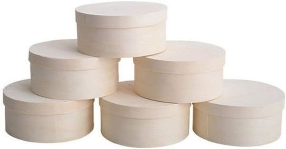 Круглый ящик для подноса для пирога для бургеров на заказ Приемлемый логотип Компостируемый деревянный контейнер