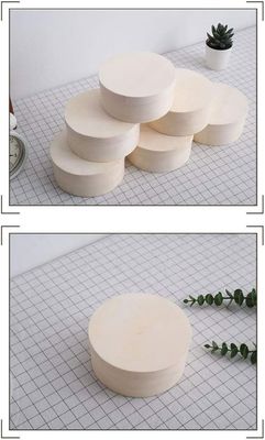 Круглый ящик для подноса для пирога для бургеров на заказ Приемлемый логотип Компостируемый деревянный контейнер