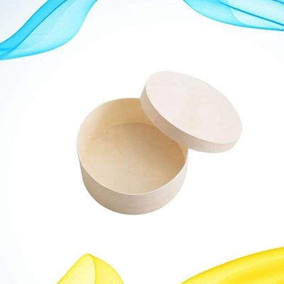 Круглый ящик для подноса для пирога для бургеров на заказ Приемлемый логотип Компостируемый деревянный контейнер