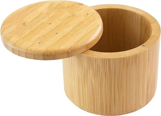 Многофункциональная бамбуковая соляная подвальная коробка с магнитной крышкой ручной работы 6 унций вместимости