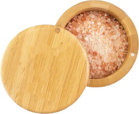 Многофункциональная бамбуковая соляная подвальная коробка с магнитной крышкой ручной работы 6 унций вместимости