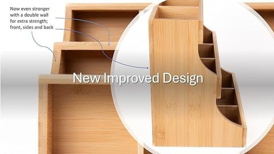 Другие подарки Рукоделие 3-уровневый бамбуковый чайный мешок Хранилище хранит 180 мешков в цвете соснового дерева