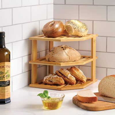 Деревянный кухонный пластинка полка организатор для шкафа экономия места деревянный угловой организатор