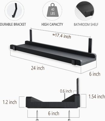 Стенная многофункциональная деревянная полка с металлическим кронштейном