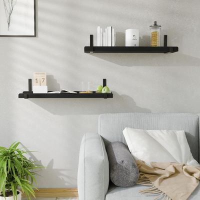 Стенная многофункциональная деревянная полка с металлическим кронштейном