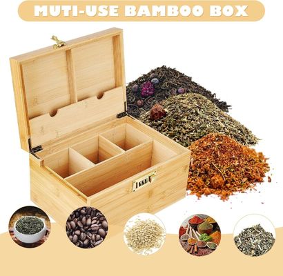 Простая деревянная коробка с съемной подносом и комбинированным замком