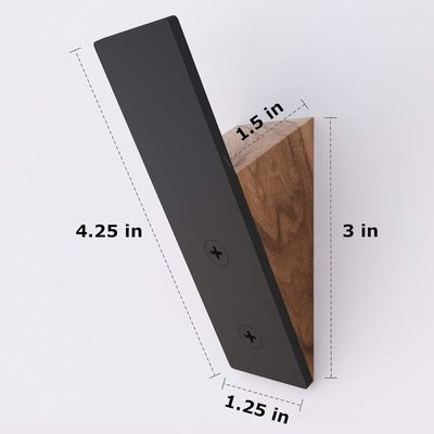 Мебель для гостиной Большое количество Преимущество Черное ореховое дерево Черные металлические крюки для шляп