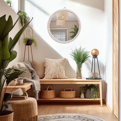 Гостиница Дом ванная комната Декорация деревянные бусины Домашняя декоративная стена висеть для спальни детский сад