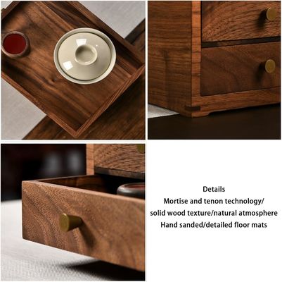 Деревянная коробка для столового стола с двумя слоями, изготовленная из шелкового экрана