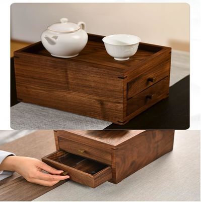 Деревянная коробка для столового стола с двумя слоями, изготовленная из шелкового экрана