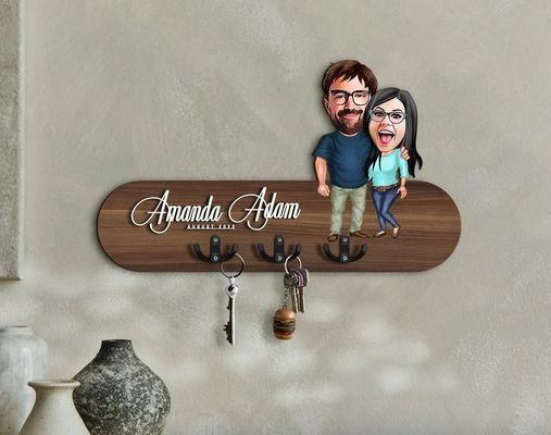 Настраиваемый логотип деревянный ключик держатель входной организатор для персонализированного домашнего хранения