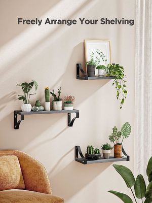 Деревянные плавучие полки для столовой