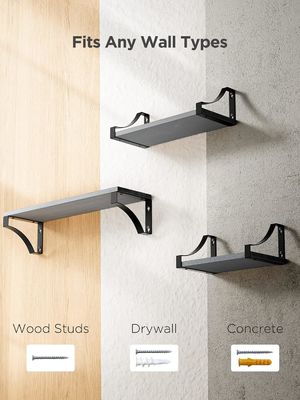 Деревянные плавучие полки для столовой