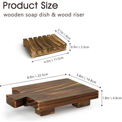 Маленький деревянный поднос пьедестал стойка для декоративного деревянного подъемника в кухонной мыльной тарелке держатель