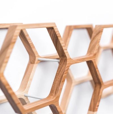 Домашняя мебель Деревянная медовая роща Стенная монтажная трубка для туалетной бумаги с хранилищем тканей