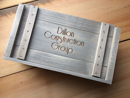 Деревянный подарочный ящик с индивидуальным логотипом для индивидуальных бутылок вина или виски и стеклянных изделий