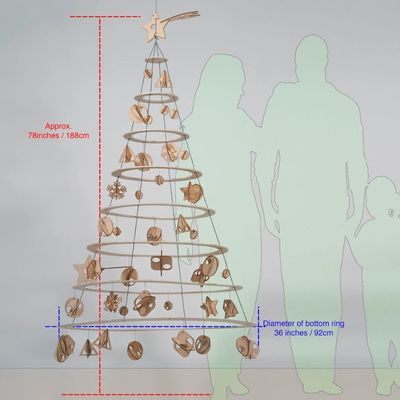 Создайте праздничную атмосферу с нашим деревянным рождественским деревом Alberello