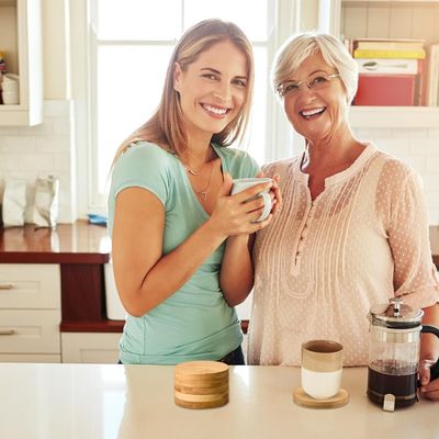 Кухонный квадратный круглый чайный стакан подкладки набор Бамбуковые деревянные подставки с печатью