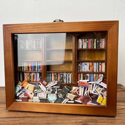 Деревянный мини книжный спичечный шкаф экран книжная полка Кабинет современный дизайн для домашнего декора