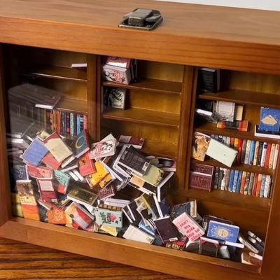 Деревянный мини книжный спичечный шкаф экран книжная полка Кабинет современный дизайн для домашнего декора