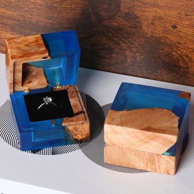 Одноразовый маленький деревянный кольцевой ящик для индивидуального заказа