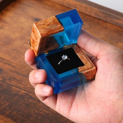 Одноразовый маленький деревянный кольцевой ящик для индивидуального заказа