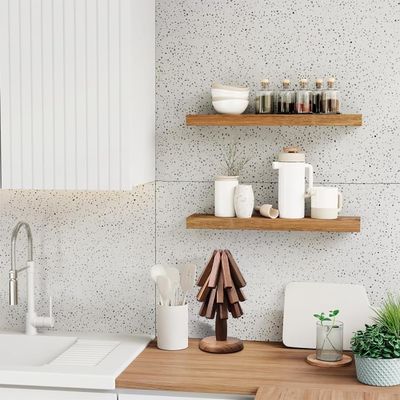 Настройка на заказ Логотип приемлемый деревянный черный грецкий тривет набор для горячих блюд и горшков