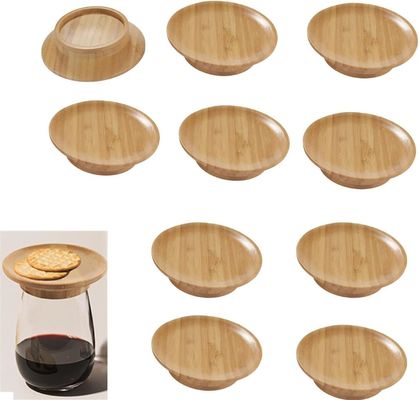 Сделайте свою вечеринку выделяться Бамбук деревянный винный стакан Topper для винного стакана чашки подставки