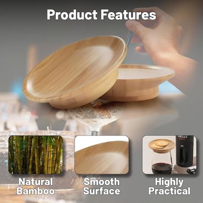 Сделайте свою вечеринку выделяться Бамбук деревянный винный стакан Topper для винного стакана чашки подставки