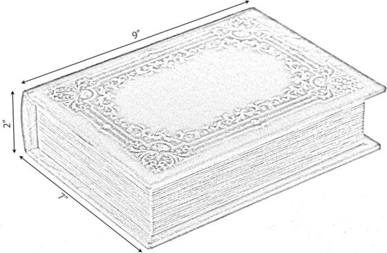 Декоративная деревянная коробка для хранения книг в форме безделушек с шелковой печатью / сжигание