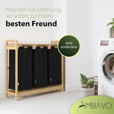 24x13x22 см Ручная бамбуковая корзина для стирки с двумя разделами съемных ползучих пакетов