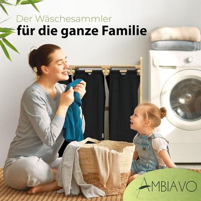 24x13x22 см Ручная бамбуковая корзина для стирки с двумя разделами съемных ползучих пакетов