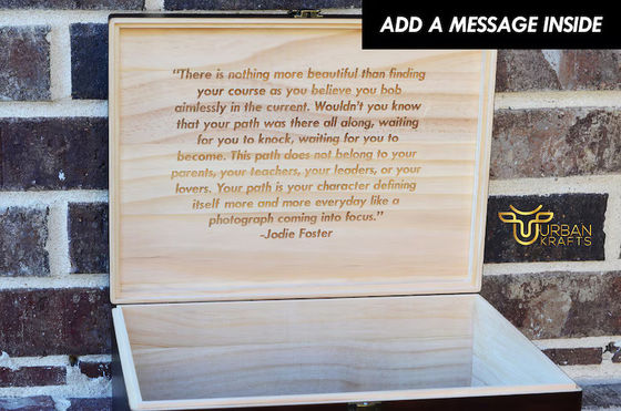 6.2*6.2*4.48 Персонализированная деревянная коробка столовая посуда коробка для сувениров на 5-ю годовщину